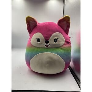 Rainbow Squishmallow Plush Toy - Used Good Condition - Soft & Cuddly